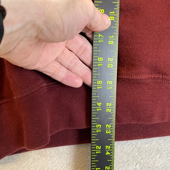 Champion Men's Sweatshirt Medium Eco Maroon Crewneck Long Sleeve Pullover Casual - Picture 4 of 7